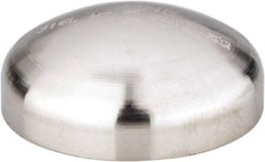 VNE - 1", Unpolished Style, Sanitary Stainless Steel Pipe End Cap - Butt Weld Connection, Grade 316L - Americas Industrial Supply