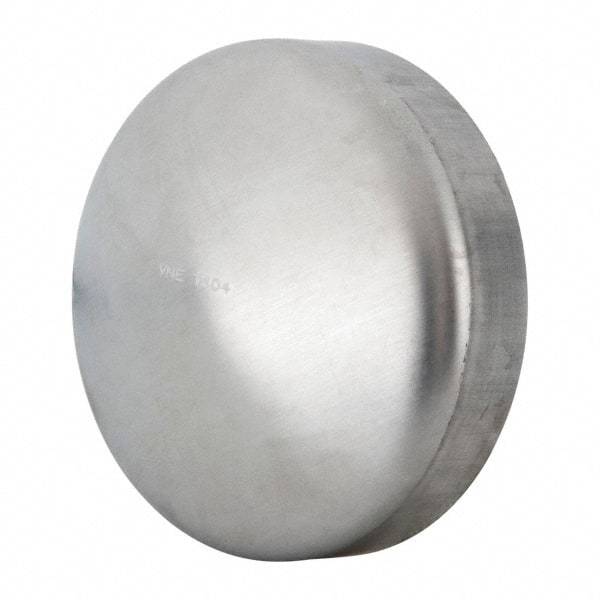 VNE - 4", Unpolished Style, Sanitary Stainless Steel Pipe End Cap - Butt Weld Connection, Grade 304 - Americas Industrial Supply
