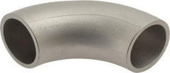 VNE - 3/4", Unpolished Style, Sanitary Stainless Steel Pipe 90° Elbow - Butt Weld x Butt Weld Connection, Grade 304 - Americas Industrial Supply