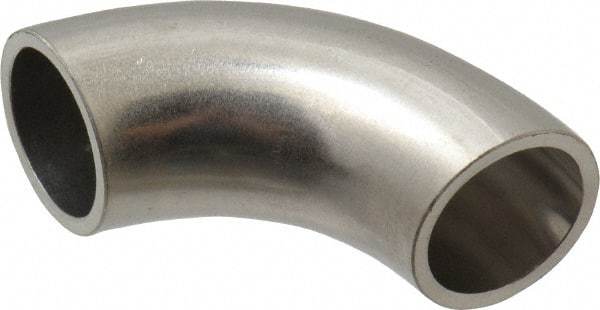 VNE - 3/4", Unpolished Style, Sanitary Stainless Steel Pipe 90° Elbow - Butt Weld x Butt Weld Connection, Grade 316L - Americas Industrial Supply