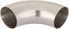 VNE - 2-1/2", Unpolished Style, Sanitary Stainless Steel Pipe 90° Elbow - Butt Weld x Butt Weld Connection, Grade 316L - Americas Industrial Supply