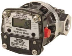 GPI - 1/2" Port Oval Gear Flowmeter - 800 Max psi, 0.3 to 7.9 GPM, Aluminum - Americas Industrial Supply