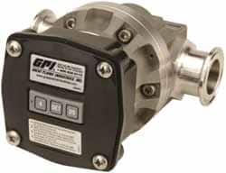 GPI - 1/2" FNPT Port Oval Gear Flowmeter - 800 Max psi, 0.3 to 7.9 GPM, Stainless Steel - Americas Industrial Supply