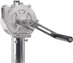 GPI - 3/4" Outlet, 10 GPM, Aluminum Hand Operated Rotary Pump - For 15, 30 & 55 Gal Drums, For Diesel Fuel, Kerosene, Medium Weight Oils & Gasoline - Americas Industrial Supply