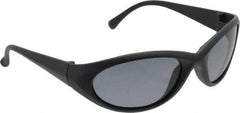 DeWALT - Smoke Lenses, Framed Polarized Glasses - Anti-Fog, Scratch Resistant, Black Plastic Frame, Size Universal, Wrap Around - Americas Industrial Supply