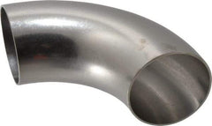 VNE - 2-1/2", Unpolished Style, Sanitary Stainless Steel Pipe 90° Elbow - Butt Weld x Butt Weld Connection, Grade 304 - Americas Industrial Supply