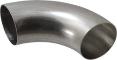 VNE - 3", Unpolished Style, Sanitary Stainless Steel Pipe 90° Elbow - Butt Weld x Butt Weld Connection, Grade 304 - Americas Industrial Supply
