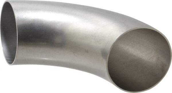 VNE - 4", Unpolished Style, Sanitary Stainless Steel Pipe 90° Elbow - Butt Weld x Butt Weld Connection, Grade 304 - Americas Industrial Supply