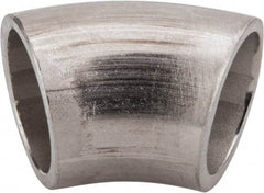 VNE - 3/4", Unpolished Style, Sanitary Stainless Steel Pipe 45° Elbow - Butt Weld x Butt Weld Connection, Grade 304 - Americas Industrial Supply