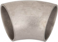 VNE - 1-1/4", Unpolished Style, Sanitary Stainless Steel Pipe 45° Elbow - Butt Weld x Butt Weld Connection, Grade 316L - Americas Industrial Supply