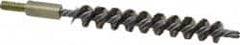 Value Collection - 1/2" Diam Helical Stainless Steel Tube Brush - 0.012" Filament Diam, 3-1/2" Brush Length, 5-1/2" OAL, 1/4-20 Male Shank - Americas Industrial Supply