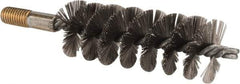Value Collection - 1-1/2" Diam Helical Stainless Steel Tube Brush - 0.012" Filament Diam, 4-1/4" Brush Length, 7-1/2" OAL, 1/2-12 Male Shank - Americas Industrial Supply
