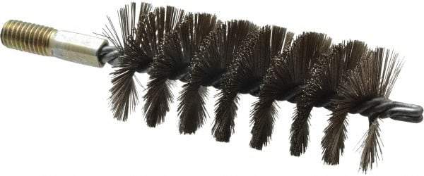 Value Collection - 2" Diam Helical Stainless Steel Tube Brush - 0.012" Filament Diam, 4-1/4" Brush Length, 7-1/2" OAL, 1/2-12 Male Shank - Americas Industrial Supply