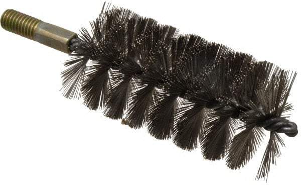 Value Collection - 2-1/4" Diam Helical Stainless Steel Tube Brush - 0.012" Filament Diam, 4-1/4" Brush Length, 7-1/2" OAL, 1/2-12 Male Shank - Americas Industrial Supply