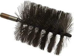 Value Collection - 4" Diam Helical Stainless Steel Tube Brush - 0.016" Filament Diam, 4-1/4" Brush Length, 7-1/2" OAL, 1/2-12 Male Shank - Americas Industrial Supply