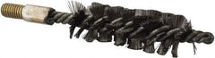 Value Collection - 1-1/4" Diam Helical Steel Tube Brush - Single Spiral, 0.012" Filament Diam, 4" Brush Length, 7" OAL, 1/2-12 Male Shank - Americas Industrial Supply