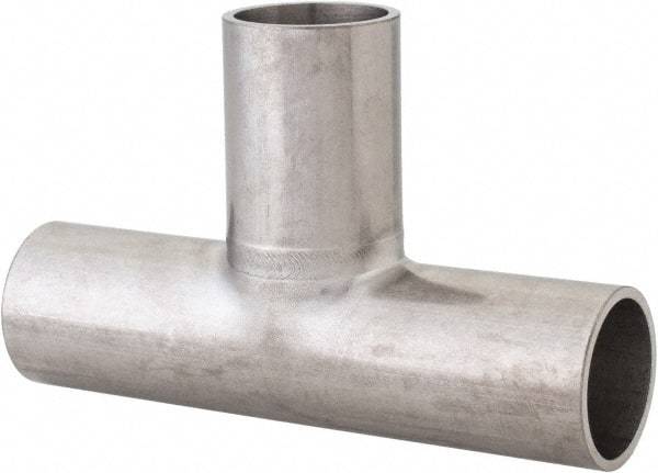 VNE - 1", Unpolished Style, Sanitary Stainless Steel Pipe Tee - Butt Weld x Butt Weld x Butt Weld Connection, Grade 316L - Americas Industrial Supply