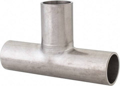 VNE - 1", Unpolished Style, Sanitary Stainless Steel Pipe Tee - Butt Weld x Butt Weld x Butt Weld Connection, Grade 316L - Americas Industrial Supply