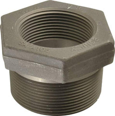 Made in USA - Size 3 x 2-1/2", Class 3,000, Forged Carbon Steel Black Pipe Hex Bushing - 3,000 psi, Threaded End Connection - Americas Industrial Supply