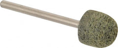 Grier Abrasives - 1/2" Head Diam x 1/2" Thickness, B90, Ball Nose End, Silicon Carbide Mounted Point - Green-Gray, Fine Grade, 34,500 RPM - Americas Industrial Supply