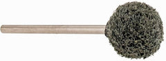 Grier Abrasives - 1/2" Head Diam x 1/2" Thickness, B121, Ball End, Silicon Carbide Mounted Point - Green-Gray, Fine Grade, 25,000 RPM - Americas Industrial Supply