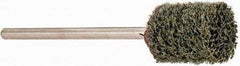 Grier Abrasives - 3/8" Head Diam x 1/2" Thickness, W176, Cylinder End, Silicon Carbide Mounted Point - Green-Gray, Fine Grade, 33,750 RPM - Americas Industrial Supply