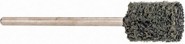 Grier Abrasives - 3/8" Head Diam x 1/2" Thickness, W176, Cylinder End, Silicon Carbide Mounted Point - Green-Gray, Fine Grade, 33,750 RPM - Americas Industrial Supply
