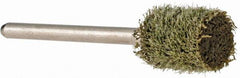 Grier Abrasives - 3/8" Head Diam x 1/2" Thickness, W176, Cylinder End, Aluminum Oxide Mounted Point - Green-Gray, Fine Grade, 45,370 RPM - Americas Industrial Supply