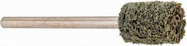 Grier Abrasives - 3/8" Head Diam x 1/2" Thickness, W176, Cylinder End, Aluminum Oxide Mounted Point - Green-Gray, Fine Grade, 45,370 RPM - Americas Industrial Supply