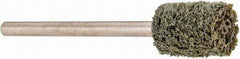 Grier Abrasives - 3/8" Head Diam x 1/2" Thickness, W176, Cylinder End, Aluminum Oxide Mounted Point - Green-Gray, Fine Grade, 45,370 RPM - Americas Industrial Supply