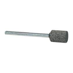 Grier Abrasives - 3/8" Head Diam x 1/2" Thickness, W176, Cylinder End, Silicon Carbide Mounted Point - Green-Gray, Fine Grade, 45,370 RPM - Americas Industrial Supply
