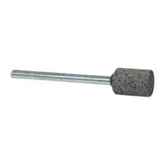 Grier Abrasives - 3/8" Head Diam x 1/2" Thickness, W176, Cylinder End, Silicon Carbide Mounted Point - Green-Gray, Fine Grade, 45,370 RPM - Americas Industrial Supply