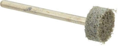 Grier Abrasives - 1/2" Head Diam x 1/4" Thickness, W183, Cylinder End, Aluminum Oxide Mounted Point - Green-Gray, Fine Grade, 51,750 RPM - Americas Industrial Supply
