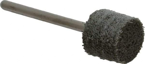 Standard Abrasives - 1/2" Head Diam x 1/2" Thickness, W185, Cylinder End, Aluminum Oxide Mounted Point - Dark Gray, 34,500 RPM - Americas Industrial Supply