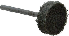 Grier Abrasives - 3/4" Head Diam x 1/4" Thickness, W201, Cylinder End, Aluminum Oxide Mounted Point - Green-Gray, Coarse Grade, 38,250 RPM - Americas Industrial Supply