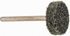 Grier Abrasives - 3/4" Head Diam x 1/4" Thickness, W201, Cylinder End, Silicon Carbide Mounted Point - Green-Gray, Fine Grade, 38,250 RPM - Americas Industrial Supply