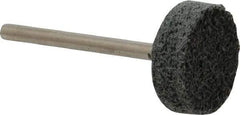 Grier Abrasives - 3/4" Head Diam x 1/4" Thickness, W201, Cylinder End, Silicon Carbide Mounted Point - Green-Gray, Fine Grade, 38,250 RPM - Americas Industrial Supply