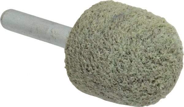 Standard Abrasives - 1" Head Diam x 1" Thickness, A21, Ball Nose End, Aluminum Oxide Mounted Point - Black, 34,500 RPM - Americas Industrial Supply