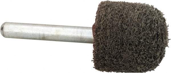 Grier Abrasives - 1" Head Diam x 1" Thickness, A21, Ball Nose End, Silicon Carbide Mounted Point - Green-Gray, Fine Grade, 34,500 RPM - Americas Industrial Supply