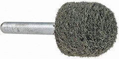 Grier Abrasives - 1" Head Diam x 1" Thickness, A21, Ball Nose End, Silicon Carbide Mounted Point - Green-Gray, Fine Grade, 34,500 RPM - Americas Industrial Supply