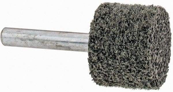 Grier Abrasives - 1" Head Diam x 3/4" Thickness, W219, Cylinder End, Silicon Carbide Mounted Point - Green-Gray, Fine Grade, 35,100 RPM - Americas Industrial Supply