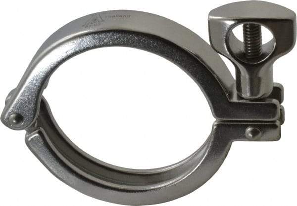 VNE - 2-1/2", Clamp Style, Sanitary Stainless Steel Pipe Clamp with Holed Wing Nut - Grade 304 - Americas Industrial Supply