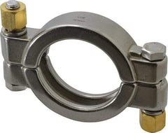 VNE - 2", Clamp Style, Sanitary Stainless Steel Pipe High Pressure Clamp - Grade 304 - Americas Industrial Supply