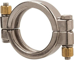 VNE - 2-1/2", Clamp Style, Sanitary Stainless Steel Pipe High Pressure Clamp - Grade 304 - Americas Industrial Supply