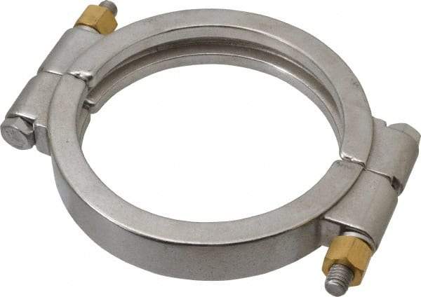 VNE - 4", Clamp Style, Sanitary Stainless Steel Pipe High Pressure Clamp - Grade 304 - Americas Industrial Supply