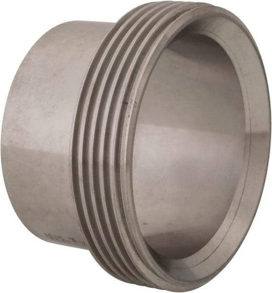 VNE - 2-1/2", Bevel Seat Style, Sanitary Stainless Steel Pipe Welding Ferrule - Threaded Connection, Grade 316/316L - Americas Industrial Supply