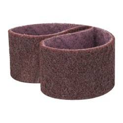 3M - 2" Wide x 18-15/16" OAL, Aluminum Oxide Abrasive Belt - Aluminum Oxide, Medium, Nonwoven, Series SC-BL - Americas Industrial Supply