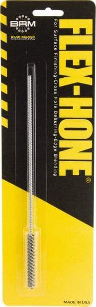 Brush Research Mfg. - 0.197" to 0.216" Bore Diam, 80 Grit, Aluminum Oxide Flexible Hone - Medium, 8" OAL - Americas Industrial Supply