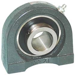 Browning - 1-1/4" ID, 4" OAL x 3-3/8" OAH Tapped Base - 2,567 Lb Static Cap, 4,381 Lb Dyn Cap, 3" Btw Mnt Hole Ctrs, 1-11/16" Base-to-Ctr Ht, Cast Iron - Americas Industrial Supply