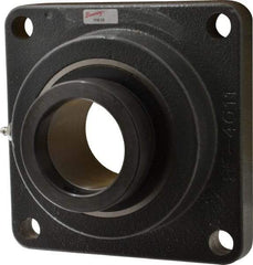 Browning - 2-7/16" ID, 6-7/8" OAL x 6-7/8" OAH 4-Bolt Flange - 8,150 Lb Static Cap, 11,789 Lb Dyn Cap, 5-5/8" Btw Mnt Hole Ctrs, Cast Iron - Americas Industrial Supply